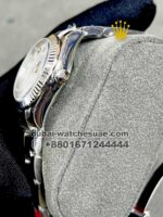 Ladies Rolex 31 MM Date Just White Dial Roman Numeric Oyster Stainless Steel - Image 4