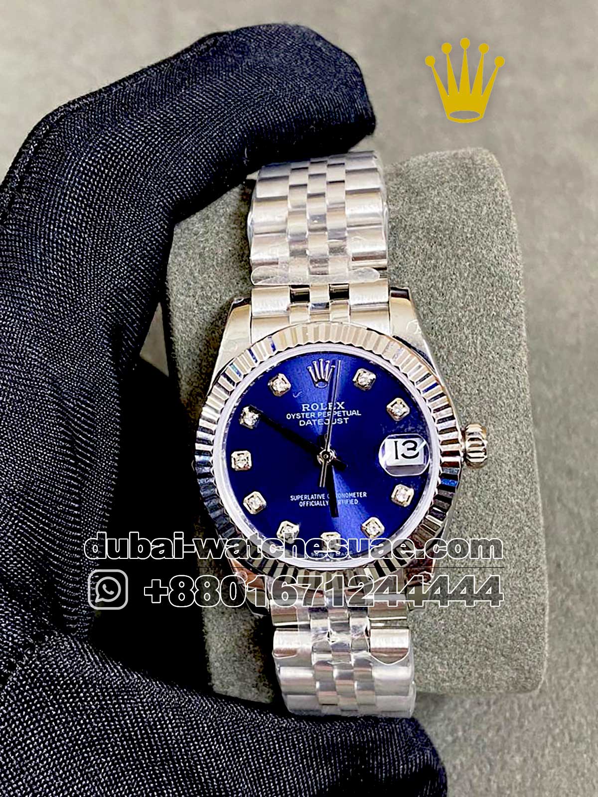 127.1.jpg Rolex Ladies 31 mm Date Just Blue face - Image 1