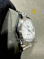 Rolex Date Just 41mm? White Dial Flutted Bezel With Jubilee Bracelet Copy - Image 2