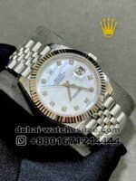 Rolex 41? mm Date Just? White Mother Of Pearl Dial and? Stonned Numeric Flutted Bezel With? ?Jubilee Bracelet - Image 2