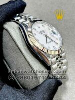 Rolex 41? mm Date Just? White Mother Of Pearl Dial and? Stonned Numeric Flutted Bezel With? ?Jubilee Bracelet - Image 3