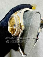 Rolex 36 mm Date Just Golden Dial? With Roman Nemeric Stoned Bezel? Two Tone Oyster? Bracelet Copy - Image 3