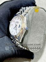Rolex 41? mm Date Just? White Mother Of Pearl Dial and? Stonned Numeric Flutted Bezel With? ?Jubilee Bracelet - Image 4