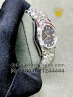 Rolex 31 mm Ladies Blue Dial with silver flutted bezel - Image 2