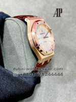 AUDEMARS PIGUET ROYAL OAK Rose Gold White Dial Mens Watch Ref. 15400OR.OO.DO88CR.01 White Dial Rose Gold Bezel With Brown Leather Strap - Image 2