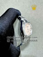 Rolex 31 mm Date Just White Mother Of Pearl? Flutted Bezel With Oyster Bracelet Copy - Image 2