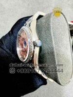 Rolex 36 mm Date Pink Dial? With Roman Nemeric Stoned Bezel? ?Oyster? Bracelet Copy - Image 3