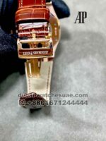 AUDEMARS PIGUET ROYAL OAK Rose Gold White Dial Mens Watch Ref. 15400OR.OO.DO88CR.01 White Dial Rose Gold Bezel With Brown Leather Strap - Image 4