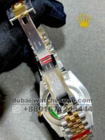 Rolex 41? mm Date Just? White Mother Of Pearl Dial Stonned Numeric Golden Flutted Bezel With? ?Two Tone Jubilee Bracelet Copy - Image 5