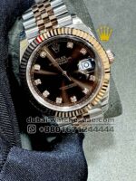 Rolex Date Just 41mm? Chocolate? Dial Stone Numeric Flutted Bezel With Two Tone? Jubilee Bracelet Copy