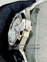 Audemars Piguet Royal Oak? 37 MM White? ?Dial With Stoned Bezel Stainless Steel Copy - Image 2