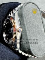 Rolex Date Just 41mm? Chocolate? Dial Stone Numeric Flutted Bezel With Two Tone? Jubilee Bracelet Copy - Image 3