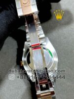 Rolex 41? mm Date Just? White Mother Of Pearl Dial Stonned Numeric Rose Gold Flutted Bezel With? ?Two Tone Jubilee Bracelet Copy - Image 4