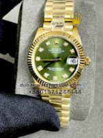 Ladies Rolex 31mm Date Just Gold Olive: