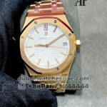 AUDEMARS PIGUET ROYAL OAK Rose Gold White Dial Mens Watch Ref:15500 White Dial With Rose Gold Bezel And Bracelet