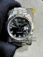Rolex Date Just 41mm? Gray? Dial Stone Numeric Flutted Bezel With Steel? Jubilee Bracelet Copy