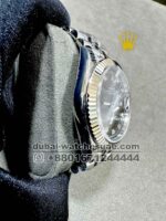 Rolex Date Just 41mm? Gray? Dial Stone Numeric Flutted Bezel With Steel? Jubilee Bracelet Copy - Image 2