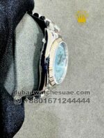 Rolex 36 mm Day date Ice Blue Dial Roman Numeric With? Flutted Bezel Copy - Image 2
