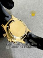 Rolex Cosmograph Daytona 40 mm Gold Black Dial With Black Chrono Black Bezel With Black Rubber Strap Copy - Image 5