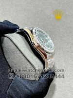 Rolex Daytona 40 mm Ice Blue Dial Stonned Numeric and Stonned Bezel With Oyster Bracelet Copy - Image 3