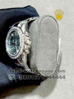 Rolex Daytona 40 mm Ice Blue Dial Stonned Numeric and Stonned Bezel With Oyster Bracelet Copy - Image 4