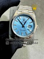 Rolex 36 mm Day date Ice Blue? Dial? Stoned? Numeric With? Flutted Bezel Copy