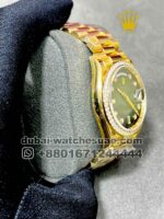 Rolex 36mm gold green face Stoned Bazel - Image 2