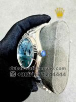 Rolex 36 mm Day date Ice Blue? Dial? Stoned? Numeric With? Flutted Bezel Copy - Image 3