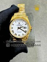 Rolex 36 mm Day date White? Dial Roman? Numeric With? Flutted Bezel Copy