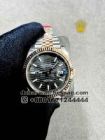 Rolex Date Just 41mm? Gray Dial Flutted Bezel With Two Tone Jubilee? Bracelet Copy