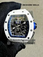Richard Mille RM 011 Men Automatic Rubber Band Acrylic Transparent Dial