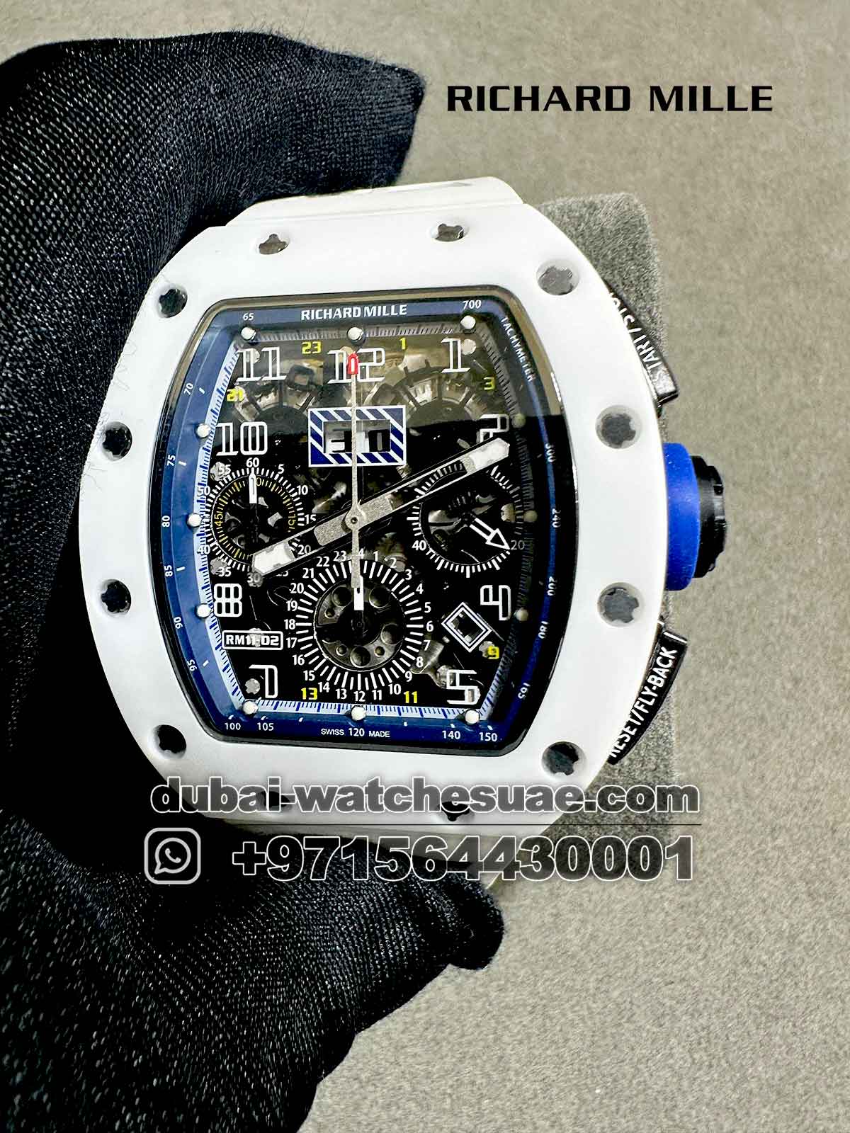 19-a-5.jpg Richard Mille RM 011 Men Automatic Rubber Band Acrylic Transparent Dial - Image 1