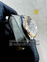 Rolex Date Just 41mm? Gray Dial Flutted Bezel With Two Tone Jubilee? Bracelet Copy - Image 2