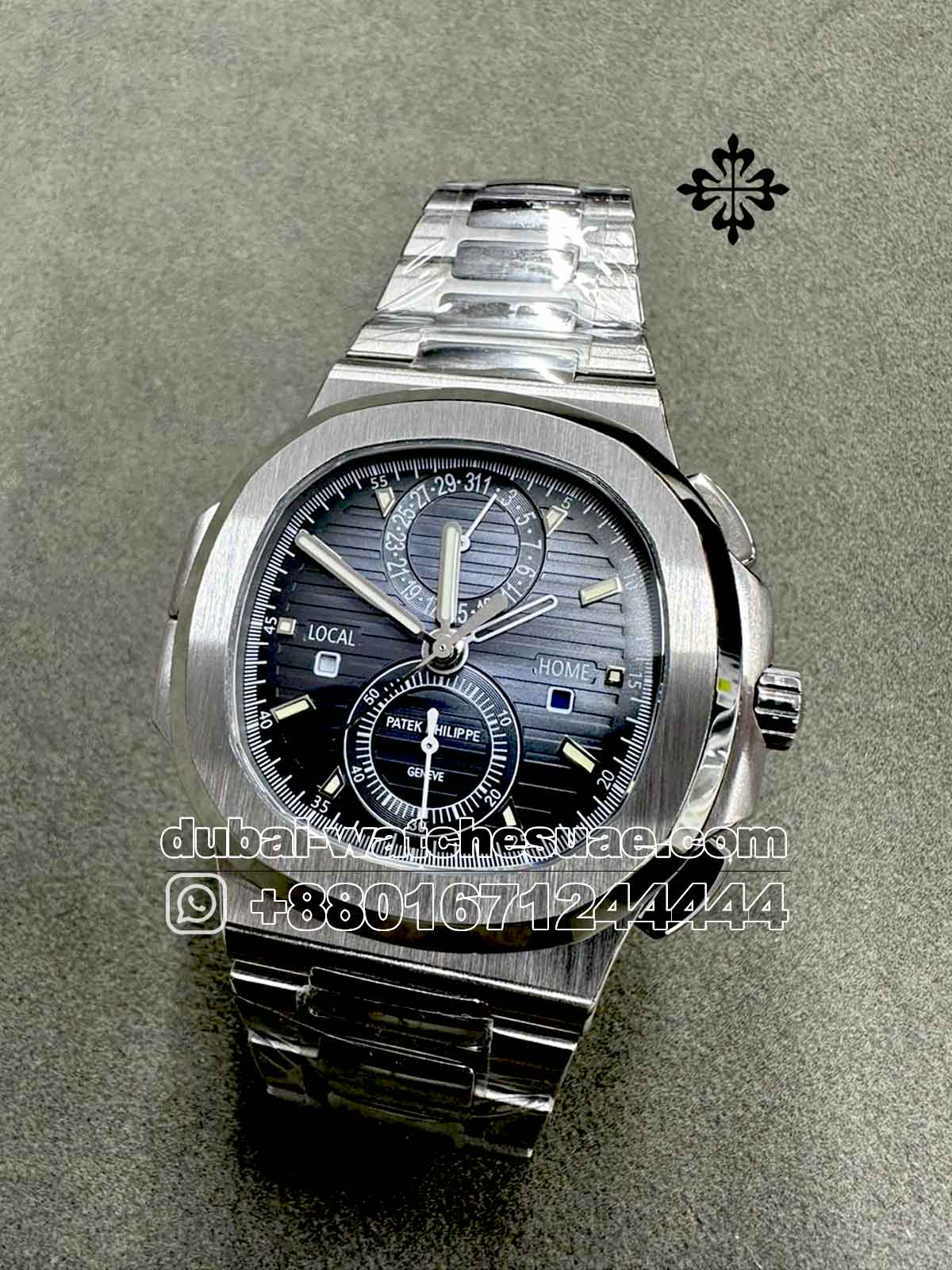 2-a-1-11.jpg Patek Philippe Nautilus Travel Time Chronograph?Blue Dial Copy - Image 1