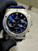 Hublot Classic Fusion Chronograph Blue With Rubber Strap Copy