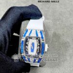 Richard Mille 007 Blue And White With white strap