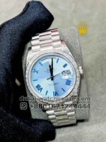 Rolex 40 mm Day date  Blue Roman? numeral With Stoned Bezel - Image 2