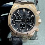 Audemars Piguet Royal Oak Chronograph 42 mm Gray Dial With Gray Chrono and Rose Gold Braccelet Copy