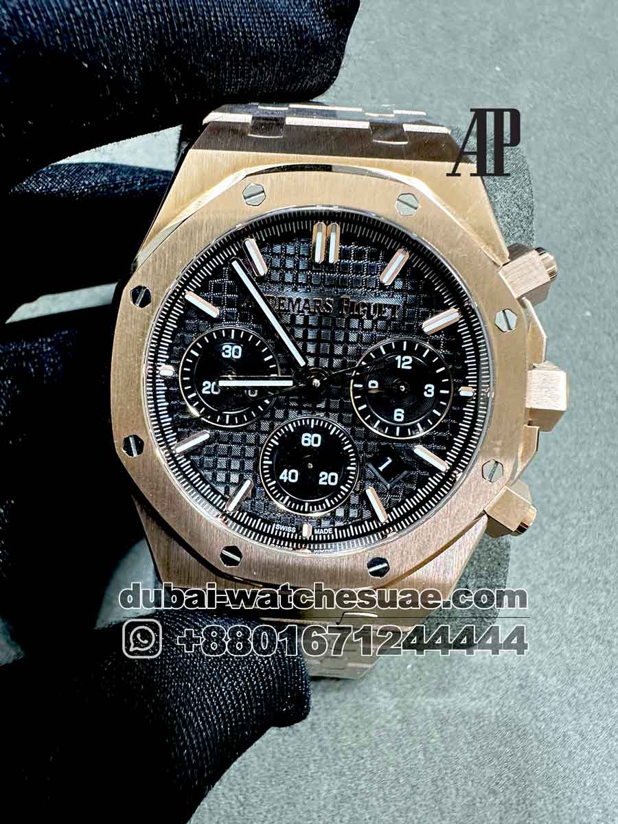 2-a-22.jpg Audemars Piguet Royal Oak Chronograph 42 mm Gray Dial With Gray Chrono and Rose Gold Braccelet Copy - Image 1