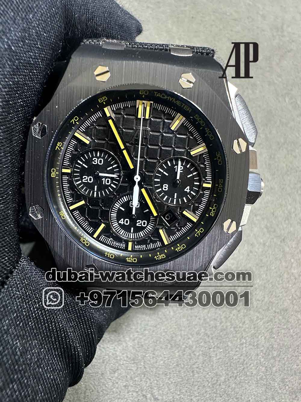 2-a-27.jpg Audemars Piguet Royal Oak Offshore Chronograph Black and Yellow - Image 1