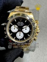 Rolex Daytona 126528LN-0001 40mm Full Yellow Gold White Eye Black Dial