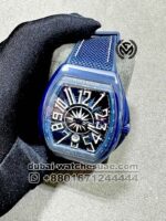 Franck Muller Yachting Blue With Blue Rubber Strap Copy