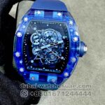 Richard Mille? 055 Blue Sapphire with Blue Strap  Copy