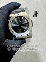Hublot Classic Fusion 45 mm Gray Dial With Gray Leather Strap Copy