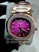 Patek Philippe? 7010/1R-013 Ladies? 34 mm Purple Dial Stonned Bazel With Rose gold Bracelet Copy - Image 2
