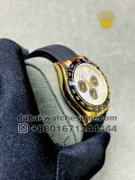 Rolex  Cosmograph Daytona Gray Dial Black Ceramic Bezel Gold Case With Black Rubber Strap - Image 2