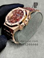 Audemars Piguet Royal Oak 41mm Chronograph Rose Gold Dial And Sub Dial Rose Gold Bracelet - Image 3