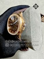 Patek Philippe Aquanaut 5268/200 R With Taupe Dial and Stone Worked Bezel Copy - Image 3