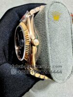 Rolex Day Date 40 mm Black? Dial and Flutted? Bezel with Rose Gold Bracelet Copy - Image 3