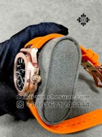 Patek Philippe Nautilus 5712 Gray Dial With Orange Rubber  strap - Image 3